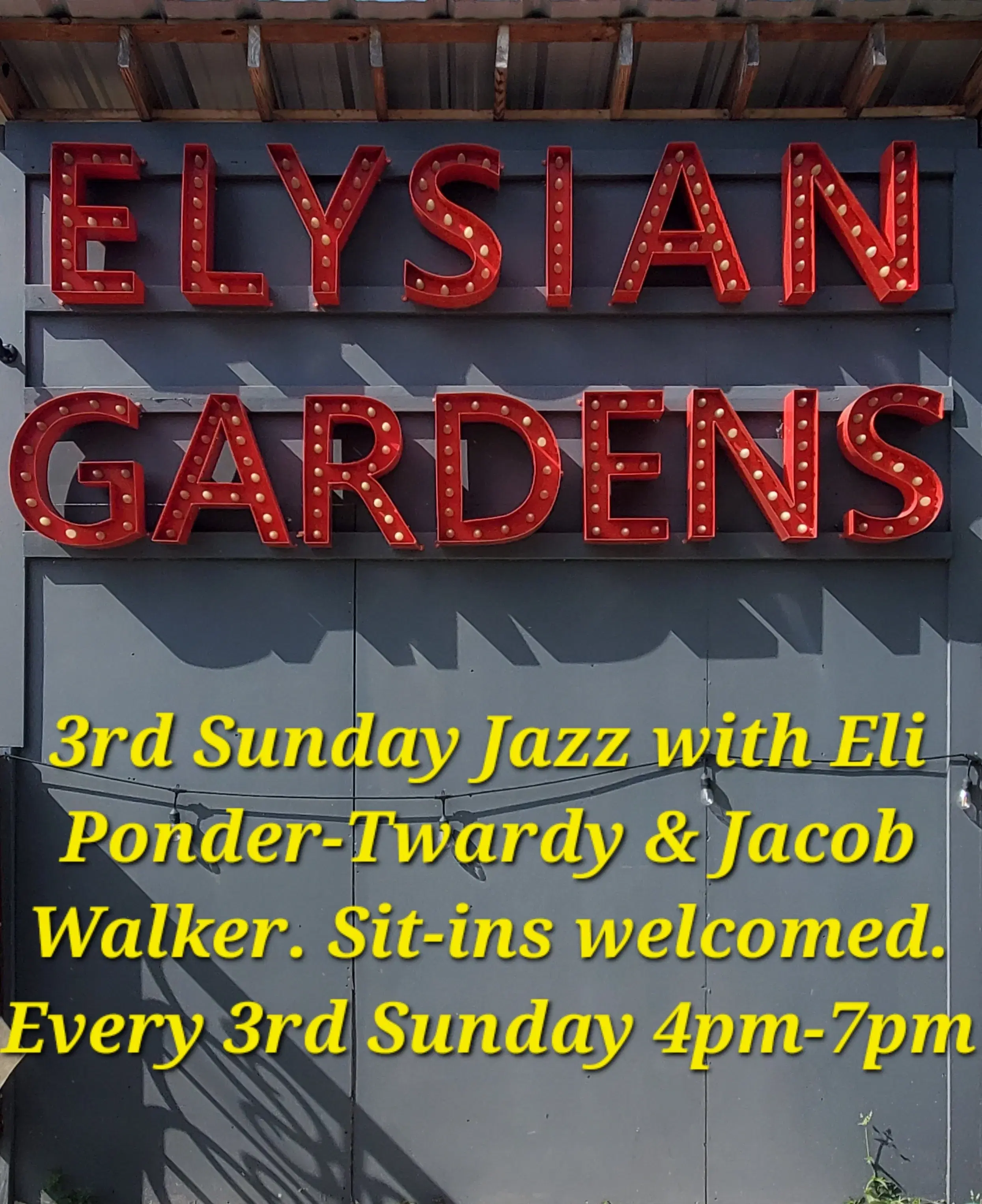3rd SUNDAY JAZZ WITH ELI PONDER-TWARDY & JACOB WALKER