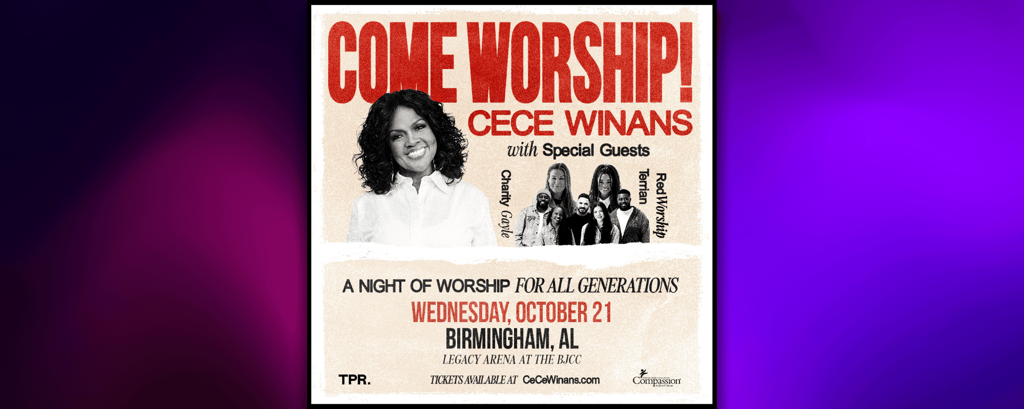 COME WORSHIP! Tour with CeCe Winans, Charity Gayle, Red Worship, and Terrian